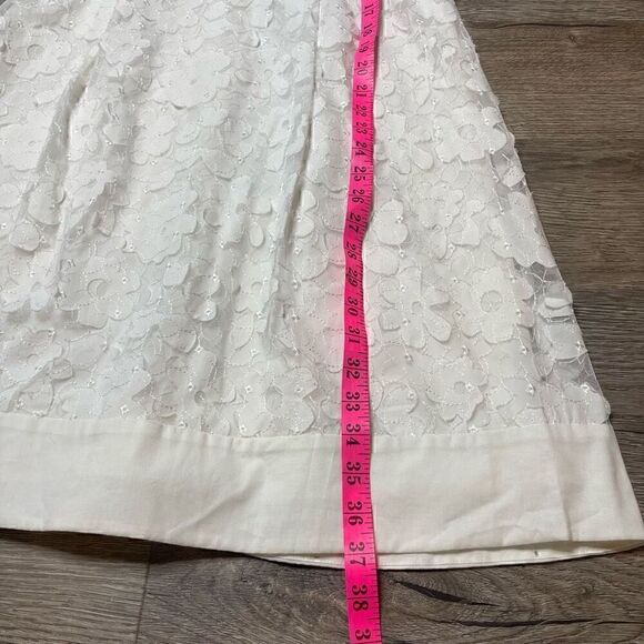 Cache White Sweetheart Neckline Floral Lace Sundress Size 10 NEW with Tag - Picture 9 of 11
